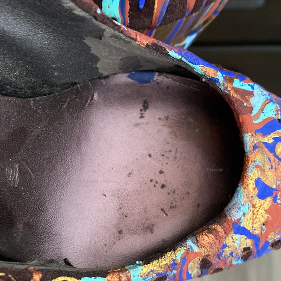 Painted Jessica Simpson Platforms Sz 8 - Picture 6 of 6